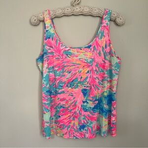 Lilly Pulitzer Kinsey Tank Top Pink Size XL Style 23657